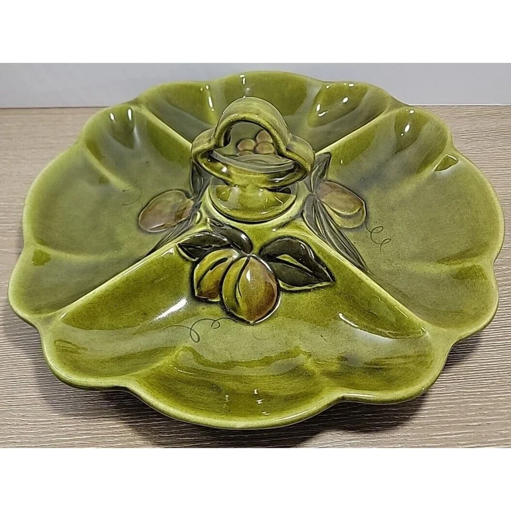 Los Angeles Pottery Tray Mid-Century Divided Tray Pottery‎ Vegetable Dish VTG